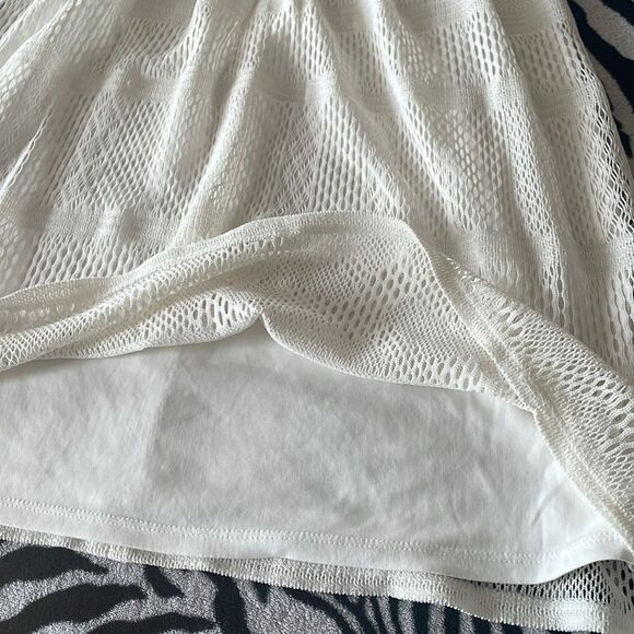 Beautiful Ann Taylor lace eyelet white skater women’s mini dress NWT size 4 - Picture 12 of 16